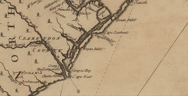 Cape Fear River and Topsail Inlet - General Surveyor (1711)
