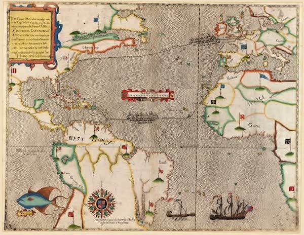 Voyage of Francis Drake - Baptista Boazio (1585-86)