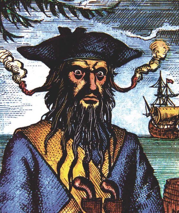 Edward 'Blackbeard' Teach - Queen Annes Revenge (A General History of Pyrates - 1725)